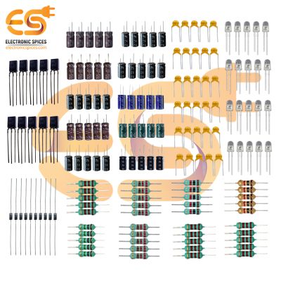 Combo of Electronic Capacitors & Resistance Kit - 200 Pcs Assorted Components